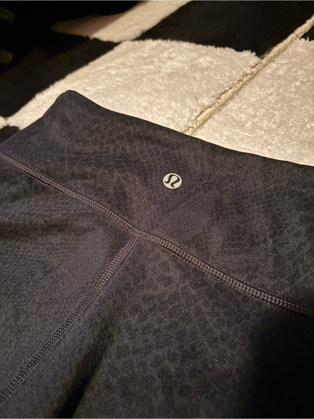 Lululemon Black Leopard Print High-Rise Leggings